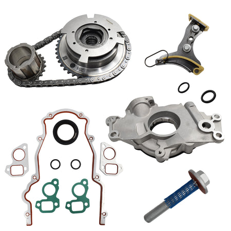 Complete Btscar YBKIT-003 M295 Oil Pump and VVT Timing Chain Kit for GM 5.3L 6.0L 6.2L Engine