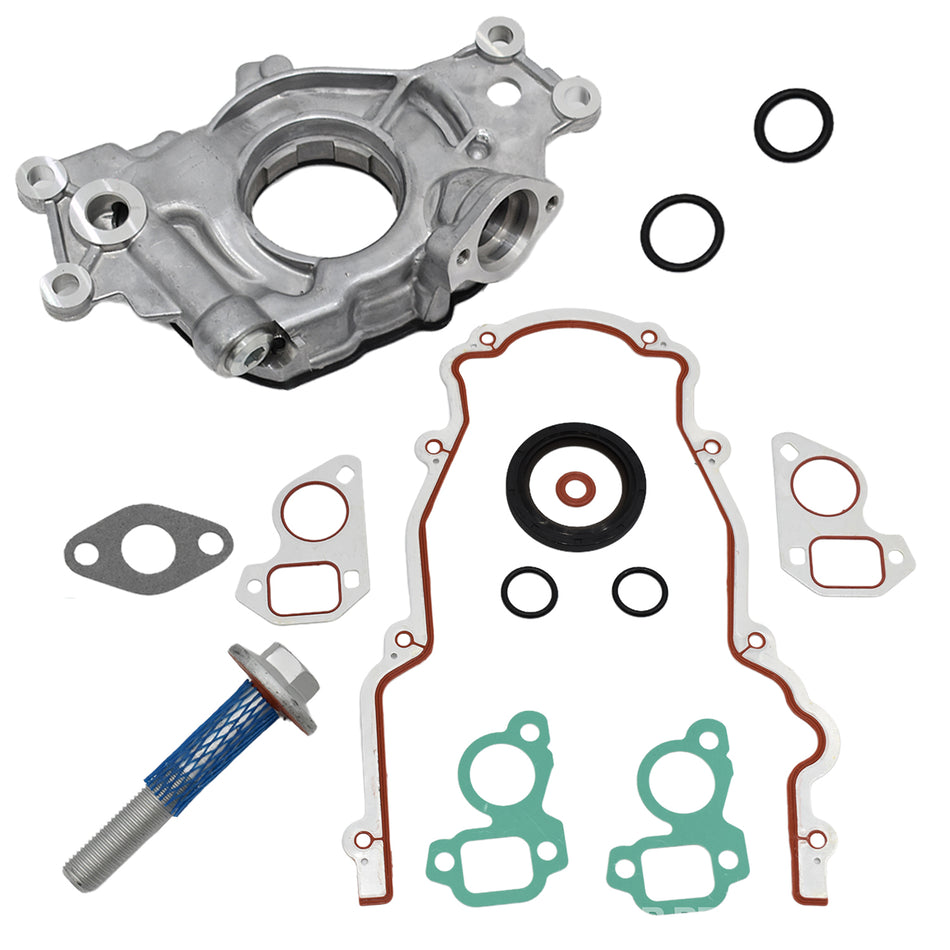 Btscar YBKIT-004 M295HV High Volume Oil Pump with Timing Cover Gasket and Balancer Bolt for GM LS V8