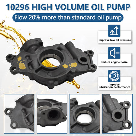 Complete Btscar YBKIT-005 10296 Oil Pump and Timing Cover Seal Kit for GM LS1 LS2 LS3 Engine