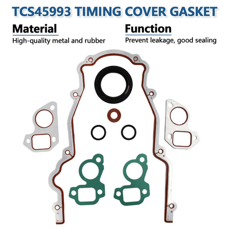 Btscar YBKIT-006 AW6009 Water Pump and Gaskets for GM LS V8 4.8L 5.3L 6.0L Engine Chevy Silverado